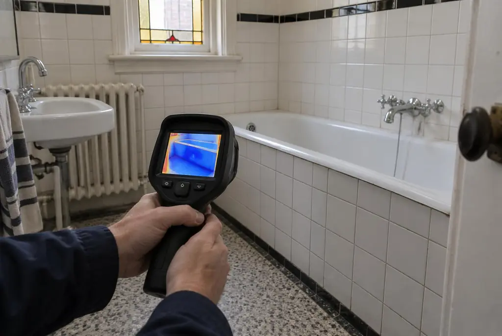 Lekdetectie Alkmaar – onderzoek in een badkamer van een oudere woning